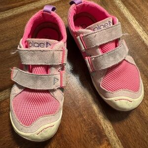 Plae Girls Sneakers Size 12 Pink Double Strap Shoes